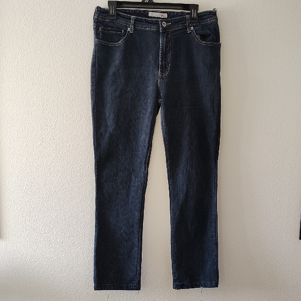 Chico's Classic Dark Blue Women's Straight-Leg Jeans Chico's Size 2 Short/ US 12